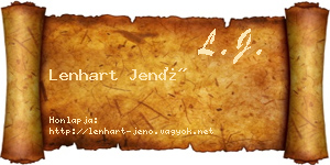 Lenhart Jenő névjegykártya